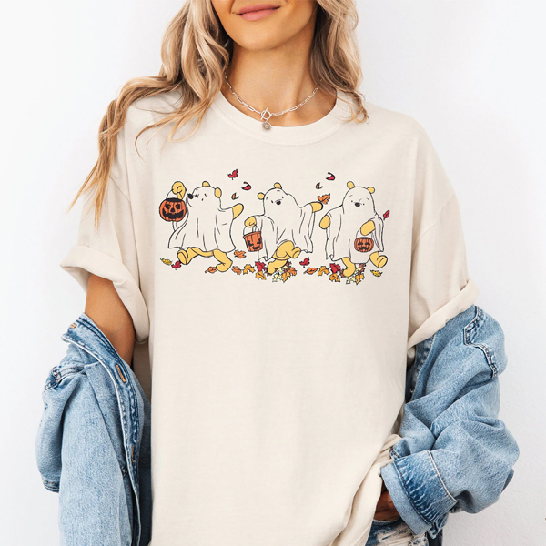 Winnie The Pooh Ghost Fall & Halloween Graphic Tee