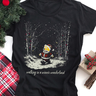 Walking in Winnie Wonderland Christmas Movie Graphic Tee | Christmas Shirt