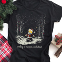  Walking in Winnie Wonderland Christmas Movie Graphic Tee | Christmas Shirt