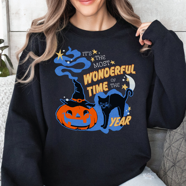 It's The Most Wonderful Time Of The Year Spooky Halloween Graphic Sweatshirt