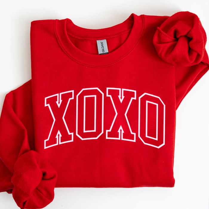 XOXO Outline Valentine's Graphic Sweatshirt | Valentine's Shirt