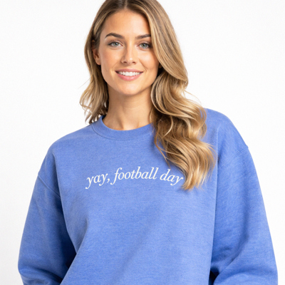 Yay Football Day Funny Sport Graphic Sweatshirt | Football Shirt
