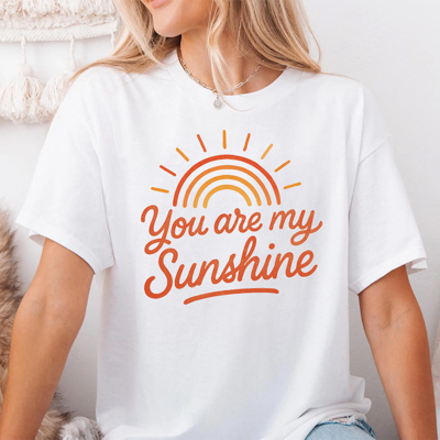 You Are My Sunshine Happy Sun Positive Sunset Graphic Tee | Summer Tee