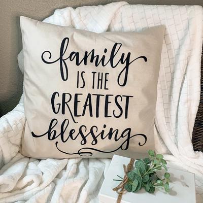 Home Accent Throw Pillow Cover Faith and Family Inspired | 11 Designs 