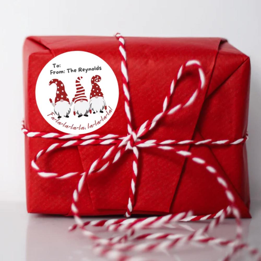 Personalized To & From Holiday Christmas Gift Labels