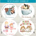  Personalized To & From Holiday Christmas Gift Labels