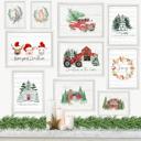  Cozy Farm Christmas Holiday Art Prints | 3 Sizes