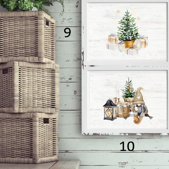 Cozy Farm Christmas Holiday Art Prints | 3 Sizes