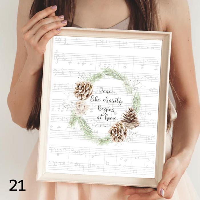 Cozy Farm Christmas Holiday Art Prints | 3 Sizes