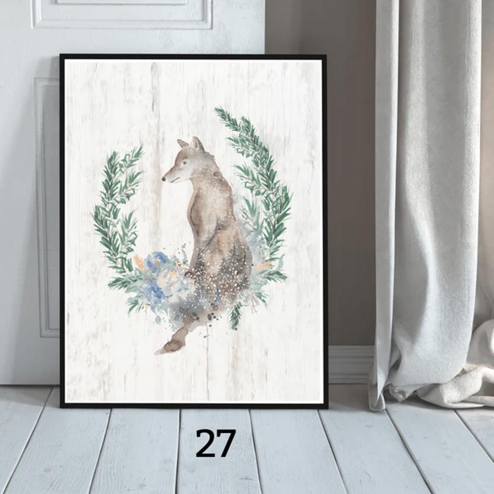 Cozy Farm Christmas Holiday Art Prints | 3 Sizes