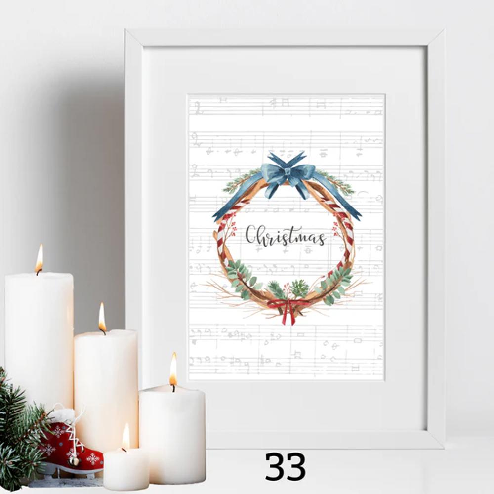 Cozy Farm Christmas Holiday Art Prints | 3 Sizes