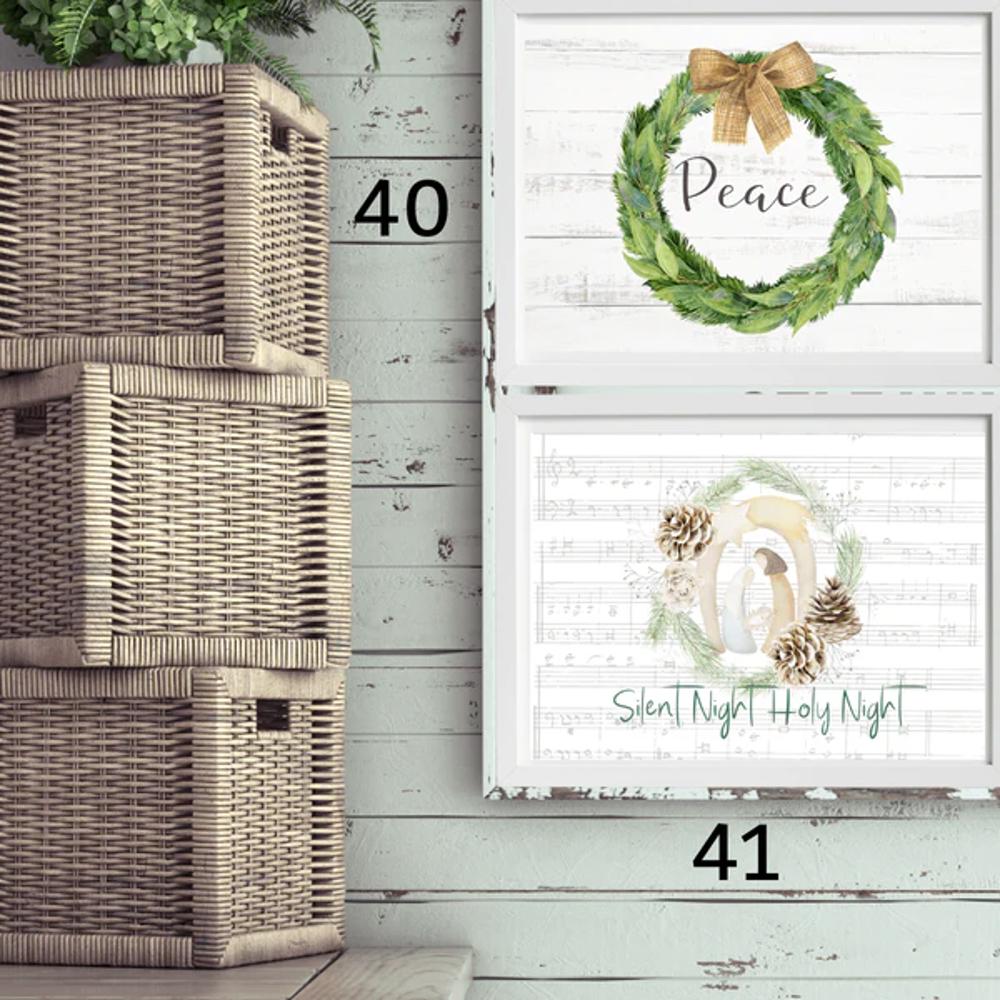 Cozy Farm Christmas Holiday Art Prints | 3 Sizes