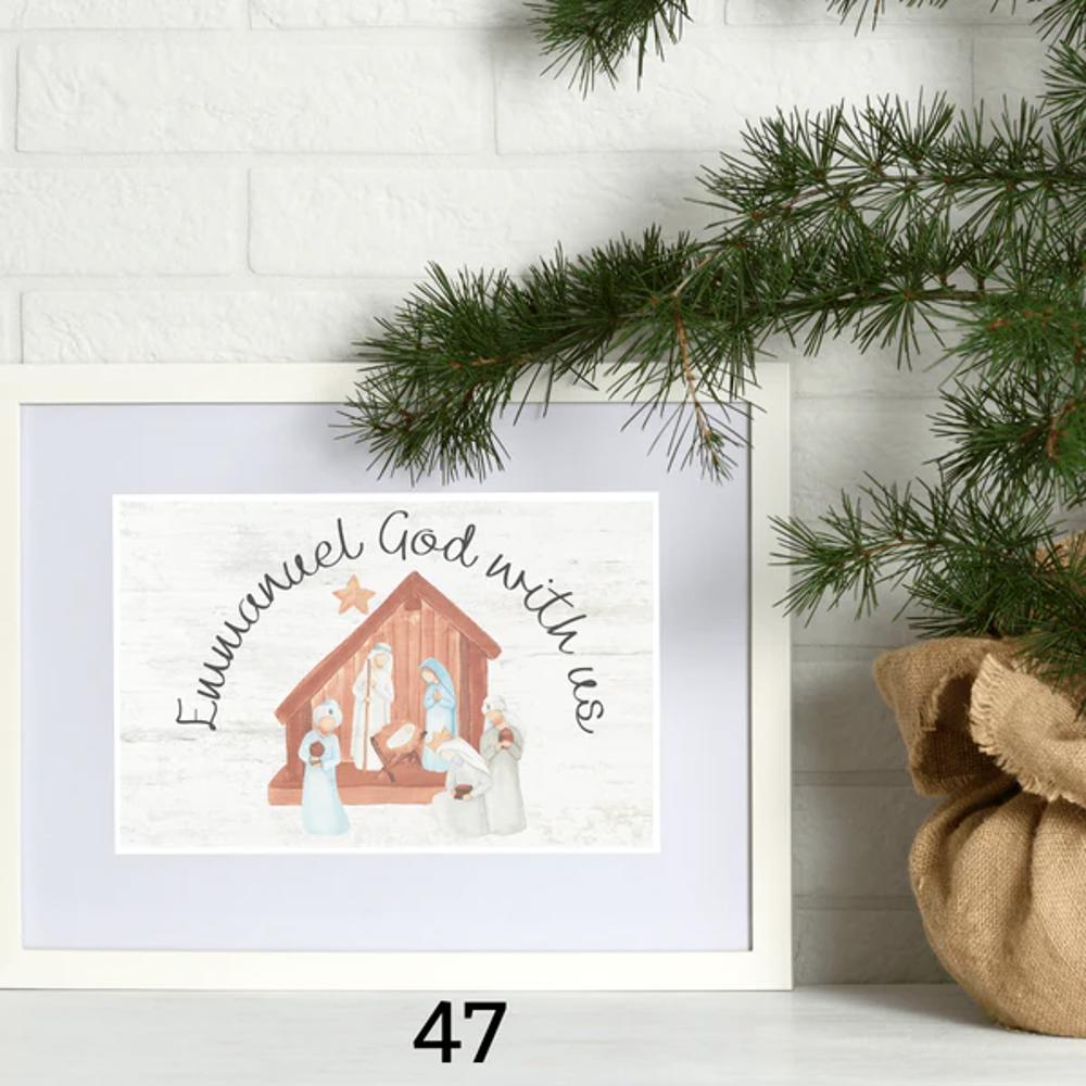 Cozy Farm Christmas Holiday Art Prints | 3 Sizes