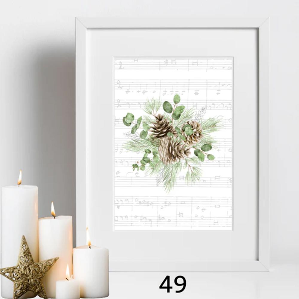 Cozy Farm Christmas Holiday Art Prints | 3 Sizes