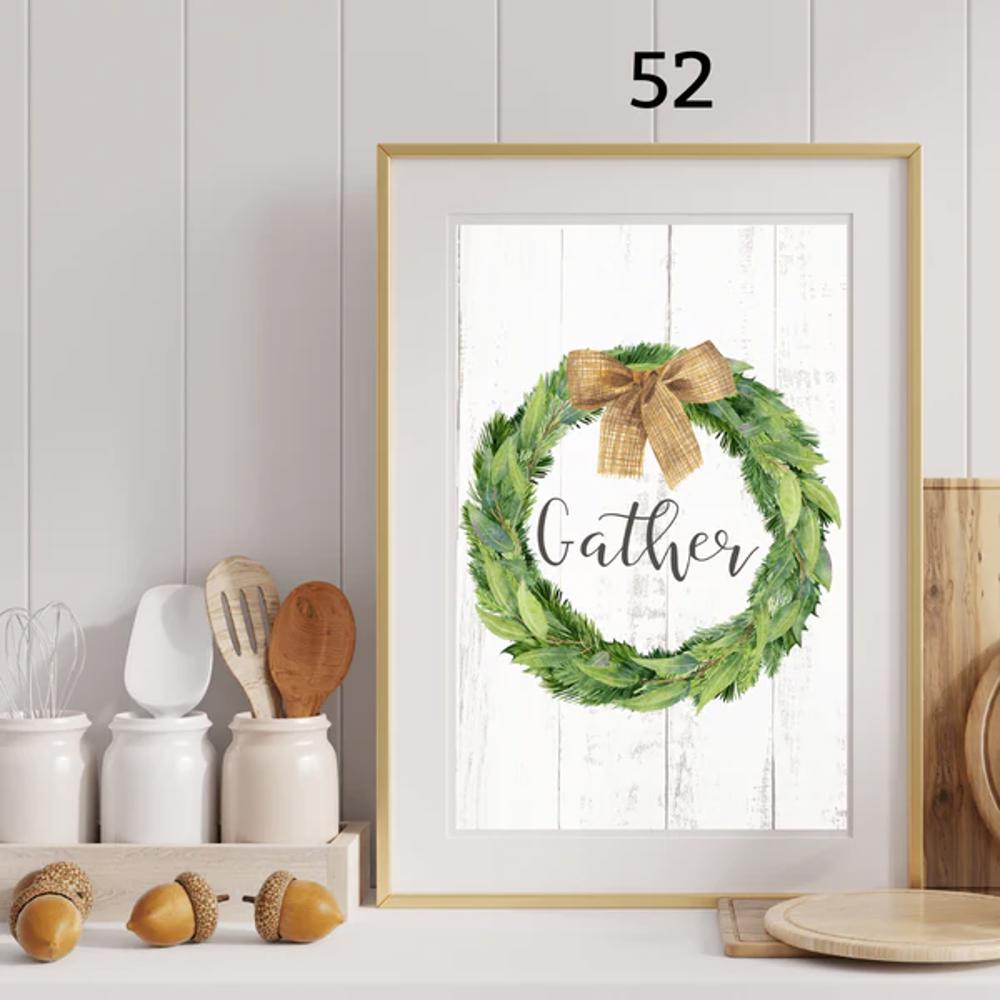 Cozy Farm Christmas Holiday Art Prints | 3 Sizes