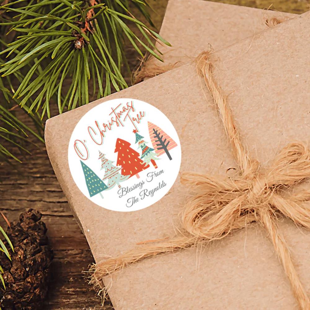 Personalized Peel & Stick Holiday Christmas Labels