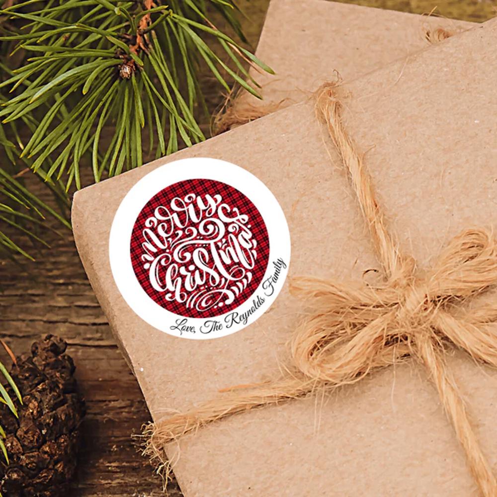 Personalized Peel & Stick Holiday Christmas Labels