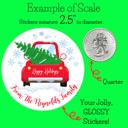  Personalized Peel & Stick Holiday Christmas Labels