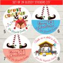  Personalized Peel & Stick Holiday Christmas Labels