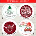  Personalized Peel & Stick Holiday Christmas Labels
