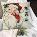 Santa Ho Ho Ho Christmas Holiday Accent Throw Pillow Home Decor
