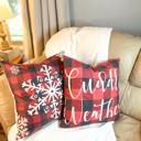 Large Snowflake Buffalo Christmas Holiday Accent Throw Pillow Home Decor
