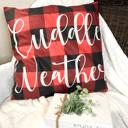 Cuddle Weather Christmas Holiday Accent Throw Pillow Home Decor