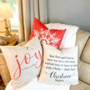 Scarlet Snowflake Christmas Holiday Accent Throw Pillow Home Decor