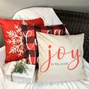 Scarlet Snowflake Christmas Holiday Accent Throw Pillow Home Decor
