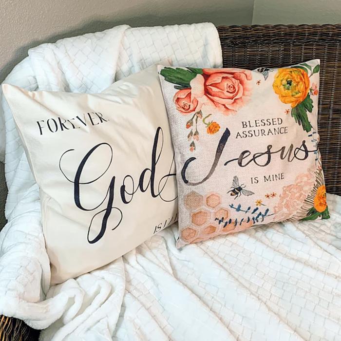 Home Accent Throw Pillow Cover Faith and Family Inspired | 11 Designs 