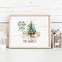  Personalized Rustic Farmhouse Christmas Holiday Poster Print