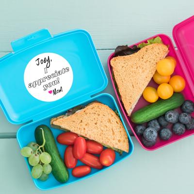 Personalized Back to School Lunch Box /  Lunch Sack Positive Note Stickers