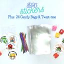  Personalized Boys Birthday Party Stickers & Treat Bags