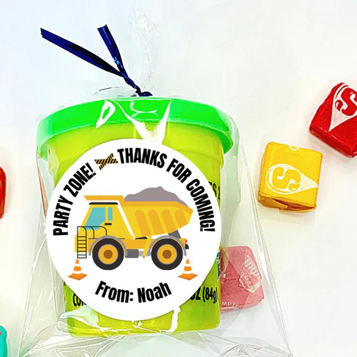 Personalized Boys Birthday Party Stickers & Treat Bags
