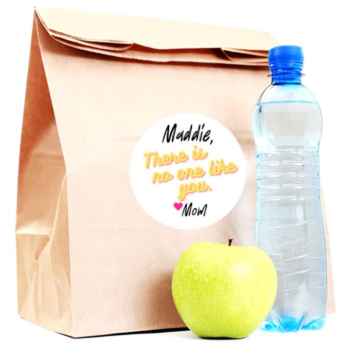 Personalized Back to School Lunch Box /  Lunch Sack Positive Note Stickers