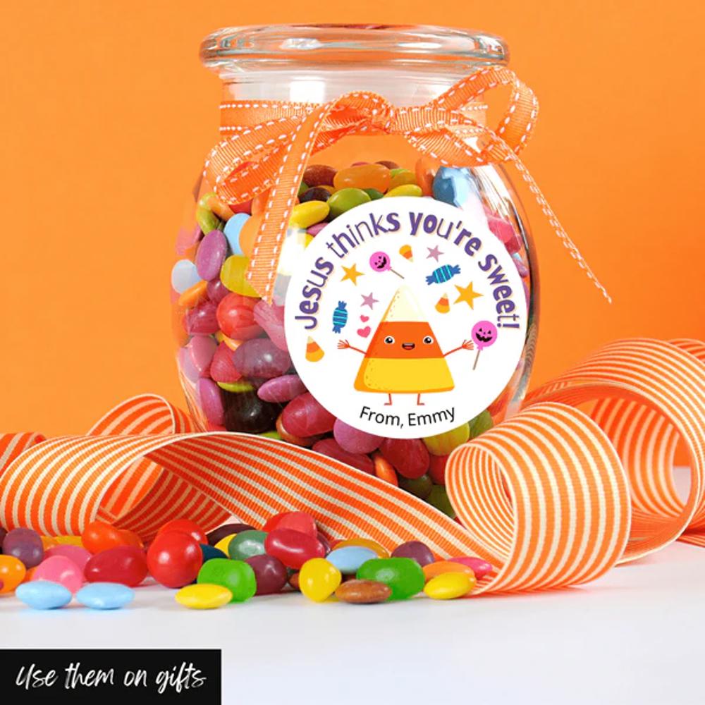 Personalized Christian Witness Halloween Stickers & Treat Bags