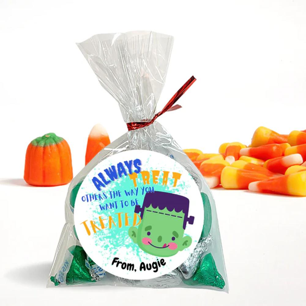 Personalized Christian Witness Halloween Stickers & Treat Bags