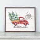  Personalized Rustic Farmhouse Christmas Holiday Poster Print