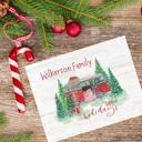  Personalized Rustic Farmhouse Christmas Holiday Poster Print