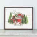  Personalized Rustic Farmhouse Christmas Holiday Poster Print