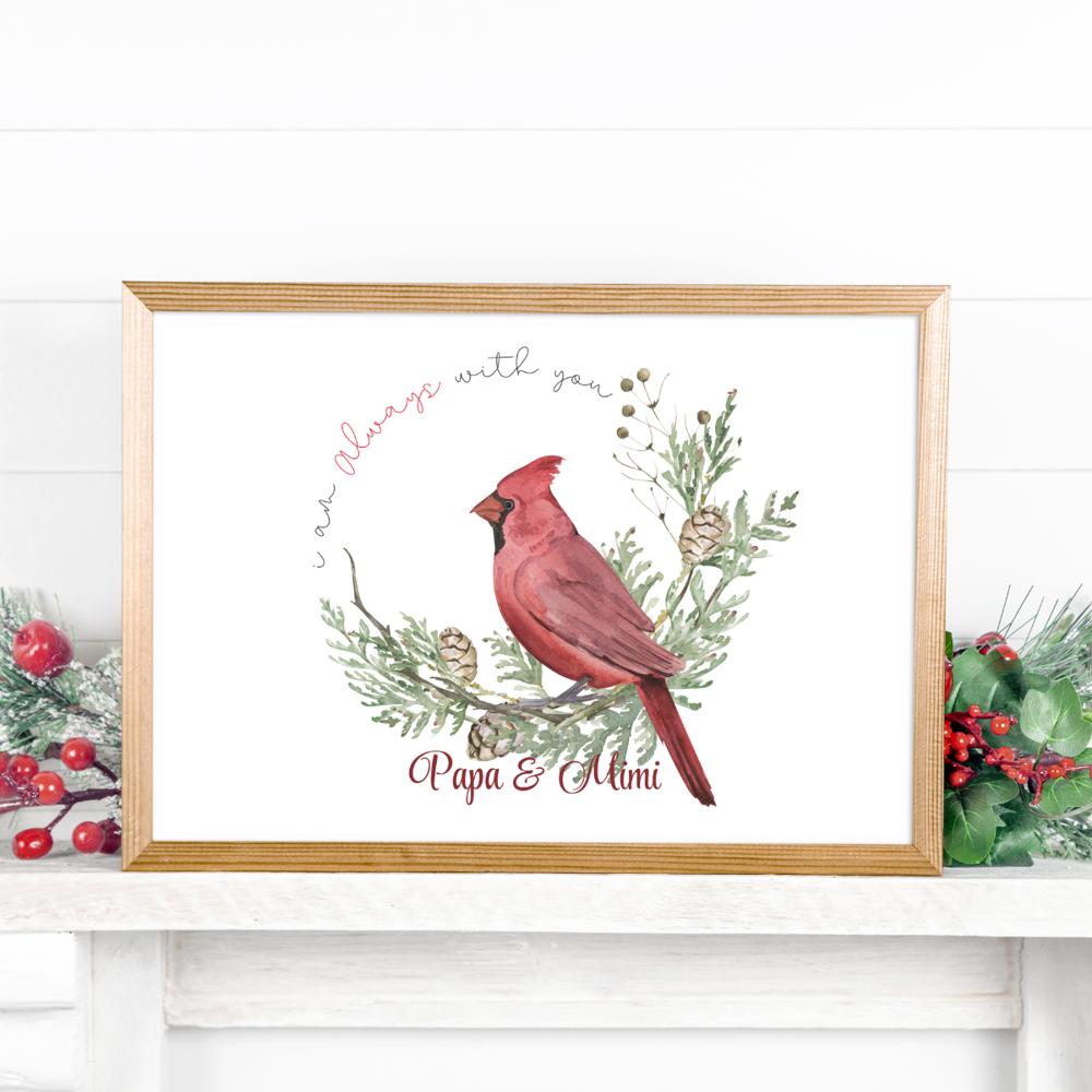 Personalized Rustic Farmhouse Christmas Holiday Poster Print