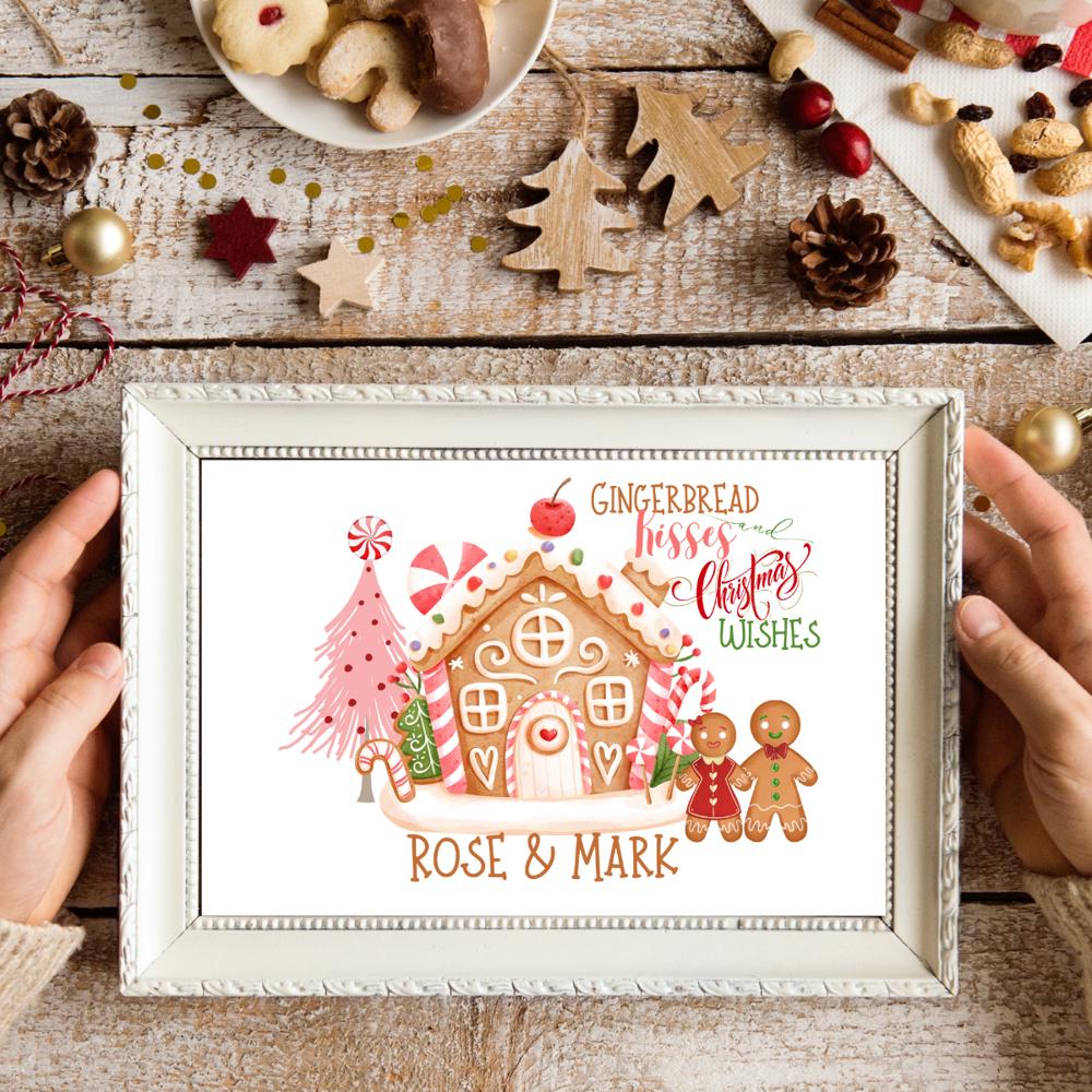 Personalized Rustic Farmhouse Christmas Holiday Poster Print