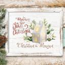  Personalized Rustic Farmhouse Christmas Holiday Poster Print