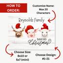  Personalized Rustic Farmhouse Christmas Holiday Poster Print