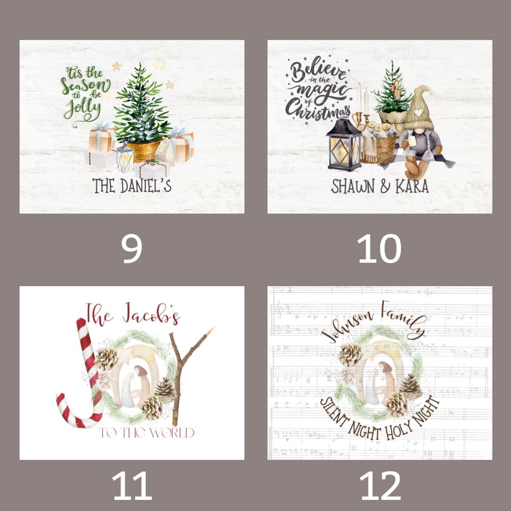 Personalized Rustic Farmhouse Christmas Holiday Poster Print