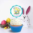  Easter Party Stickers / Cake Toppers Personalized with Treat Bags