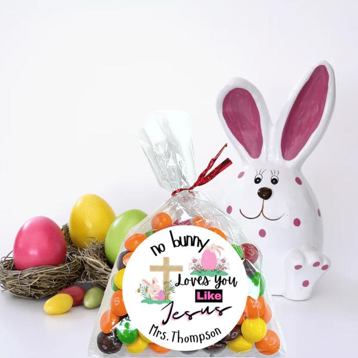 Easter Party Stickers / Cake Toppers Personalized with Treat Bags