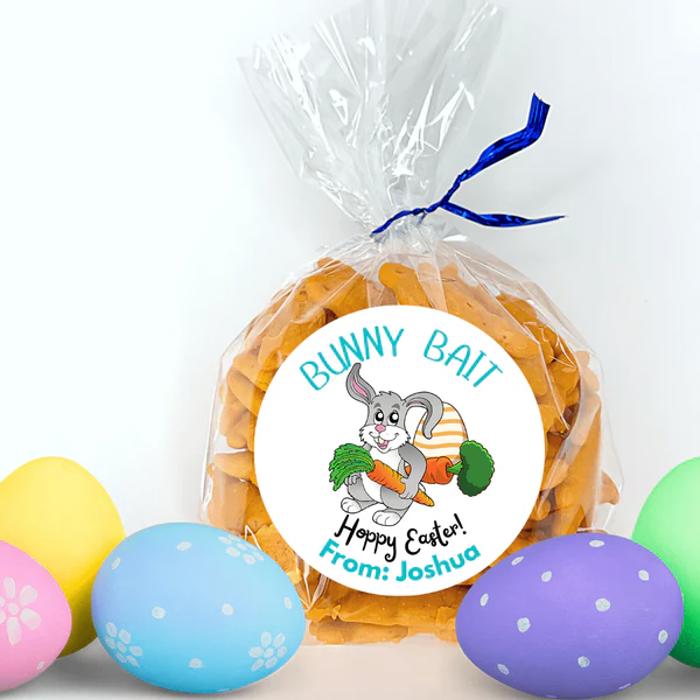 Easter Party Stickers / Cake Toppers Personalized with Treat Bags