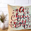 A Holy Night Christmas Holiday Accent Throw Pillow Home Decor