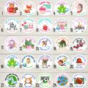  Personalized Kids Holiday / Valentines Day Party Stickers & Treat Bags 